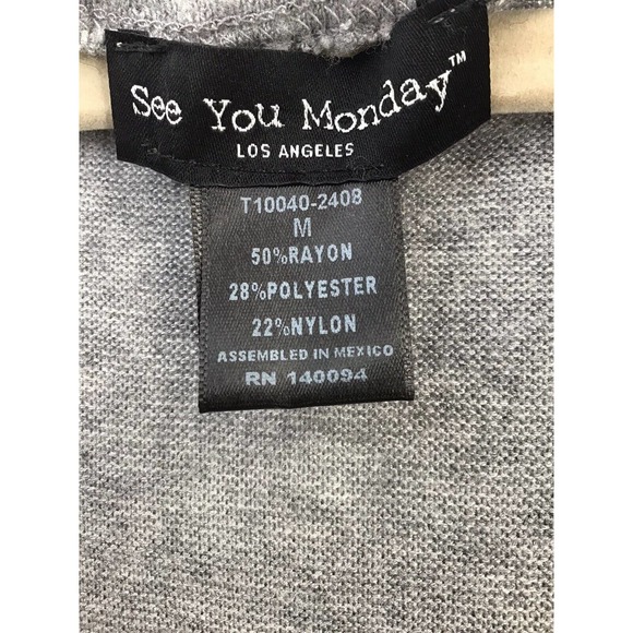 See You Monday Duster Cardigan Open Front Deep Side Vents - Picture 12 of 12